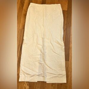 White Linen Maxi Skirt